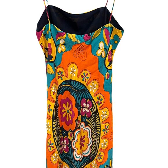 Cache Womens Multicolor Floral Halter Dress Size 4 - Picture 4 of 10